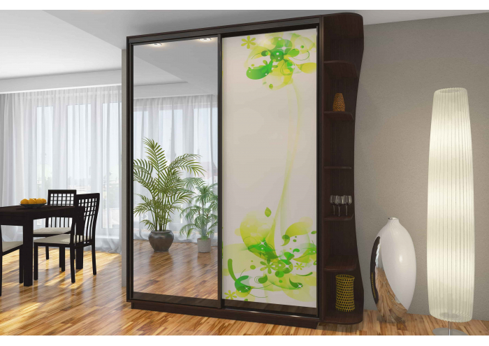 Two-door wardrobe with sliders