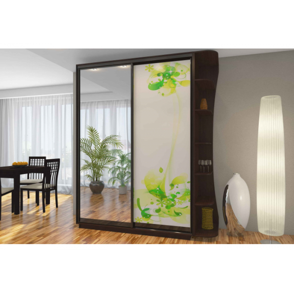 Two-door wardrobe with sliders